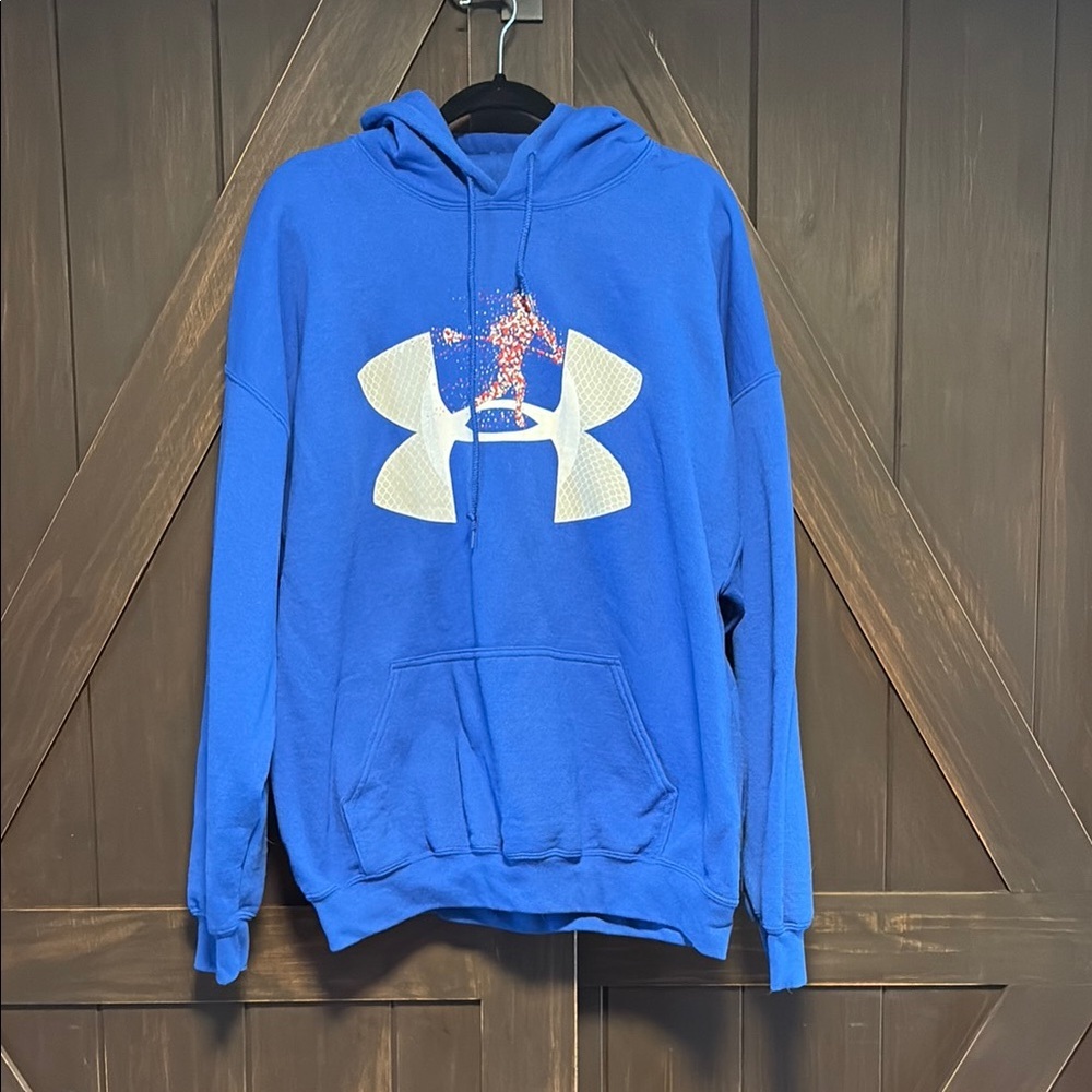 Gildan Blue Hoodie Sweatshirt with Long Sleeves With Under Armor